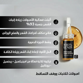 Roots&Ends Anti Hair Loss Vials Set of 6 x 10 ml - Greenway pharma